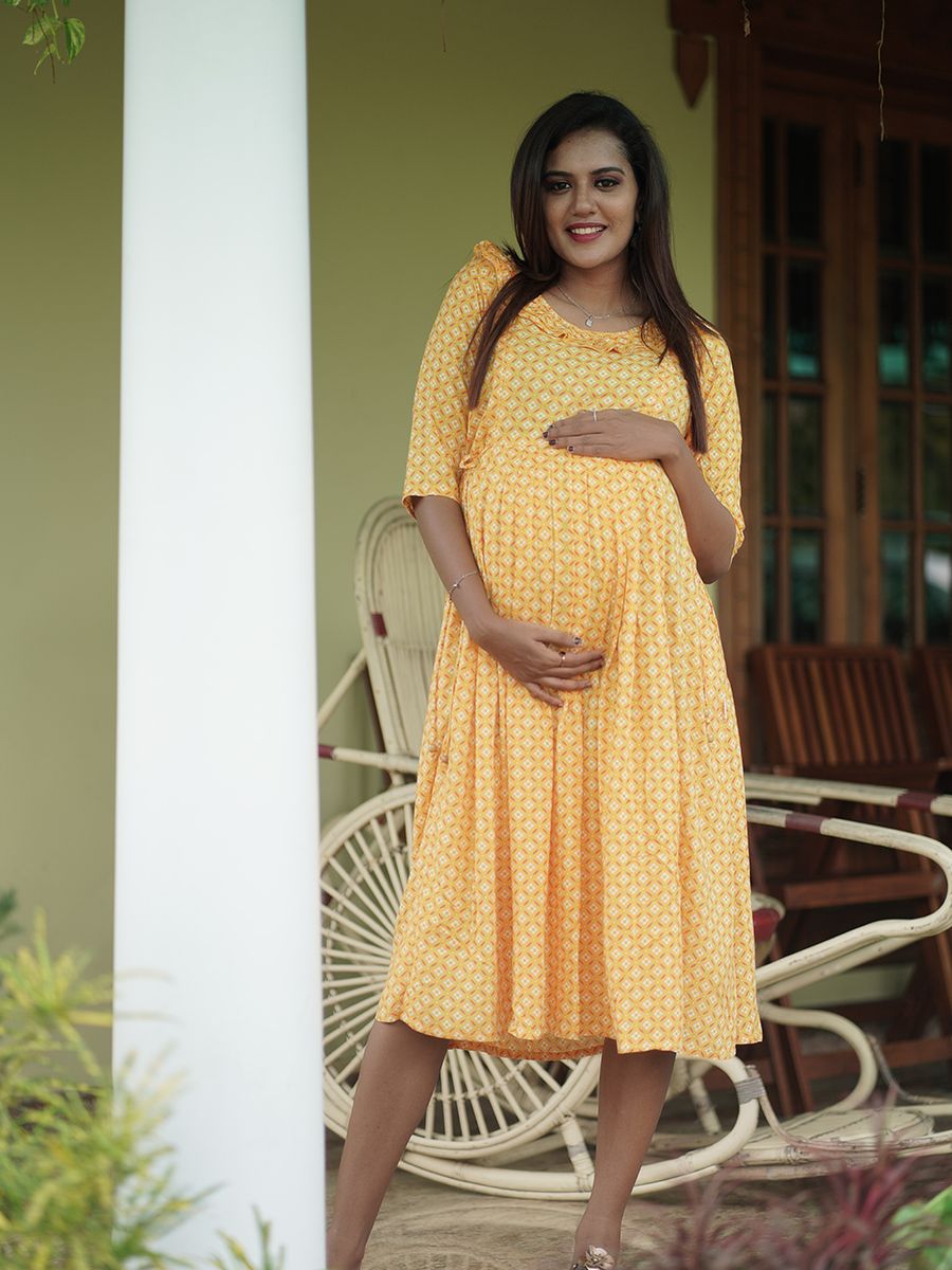 Maternity Top with Mask (Phoebe Yellow)