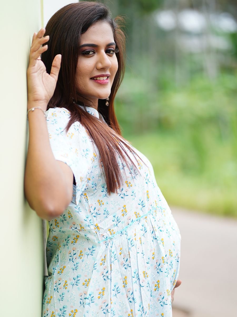 Maternity Long Top (blue)