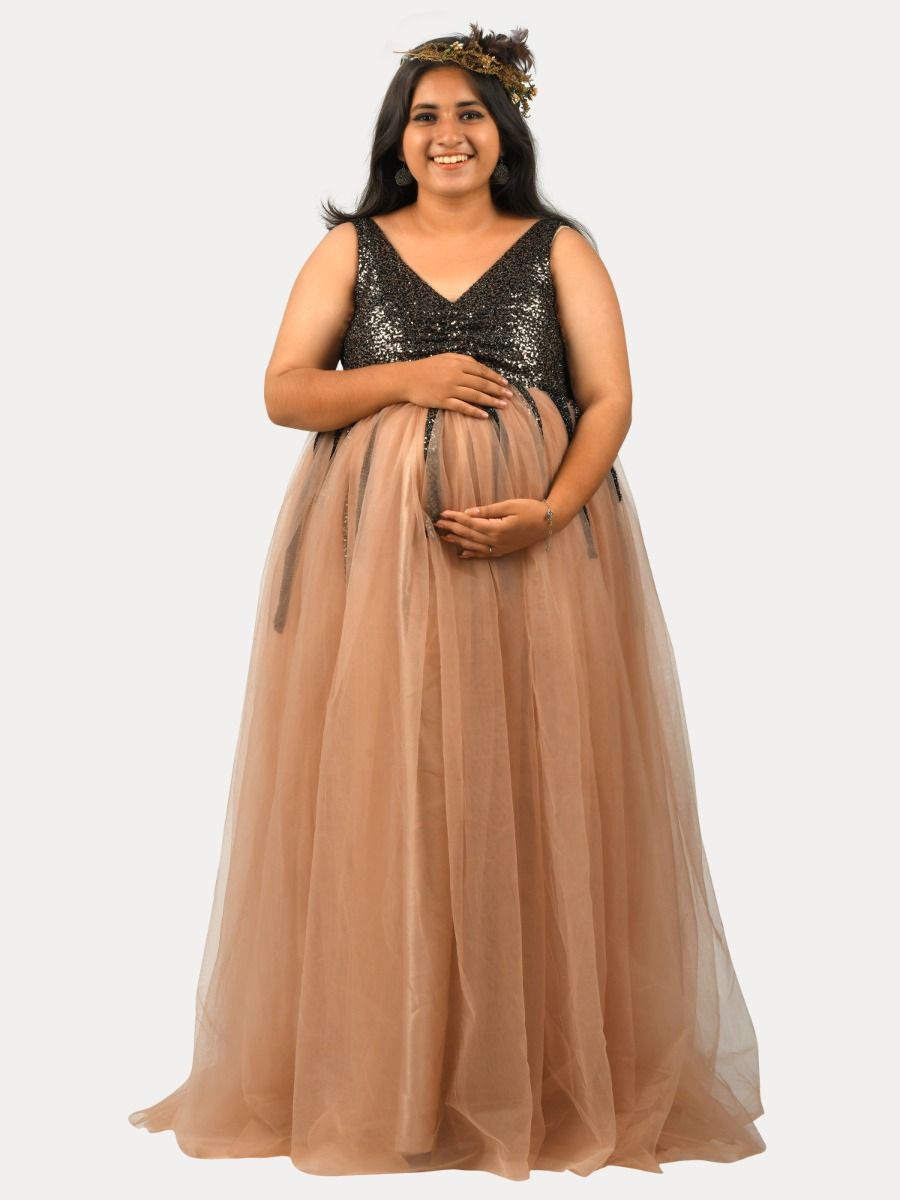 Maternity Party Wear Gowns (Baby Shower Black)