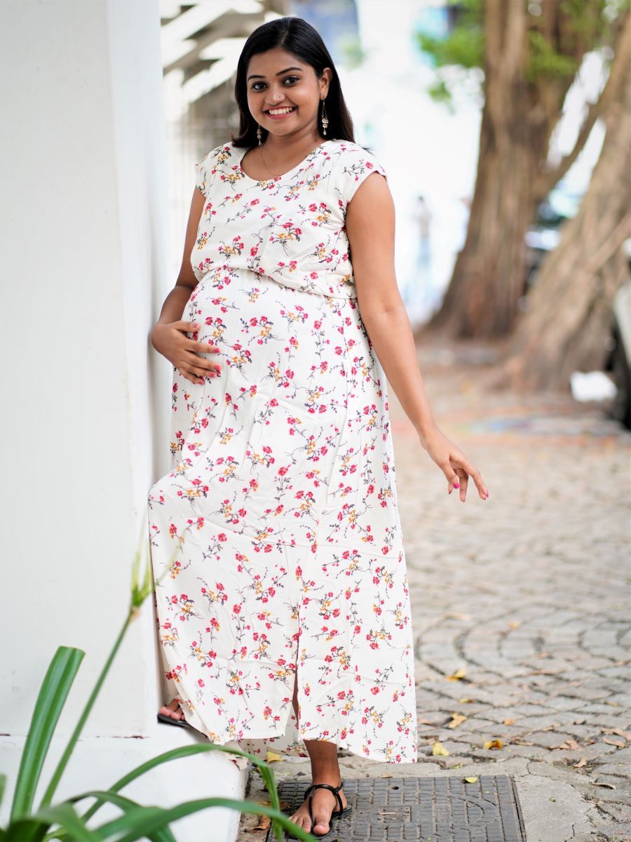 Buy MomToBe Pink & White Maternity Dress for Women's Online @ Tata CLiQ