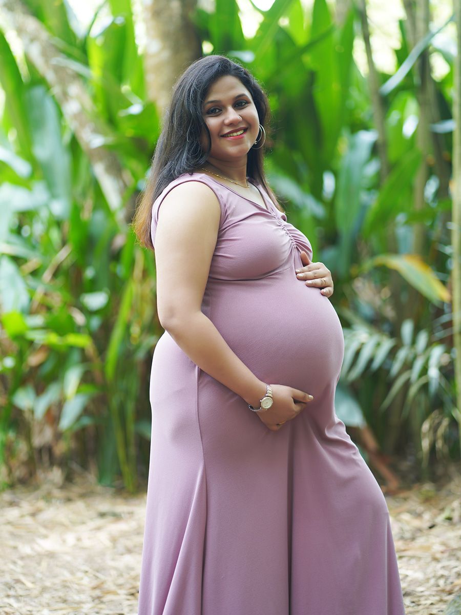 Maternity Gowns for Photoshoot | Maternity Long Sleeve Elegant Gown – Plum  and Peaches
