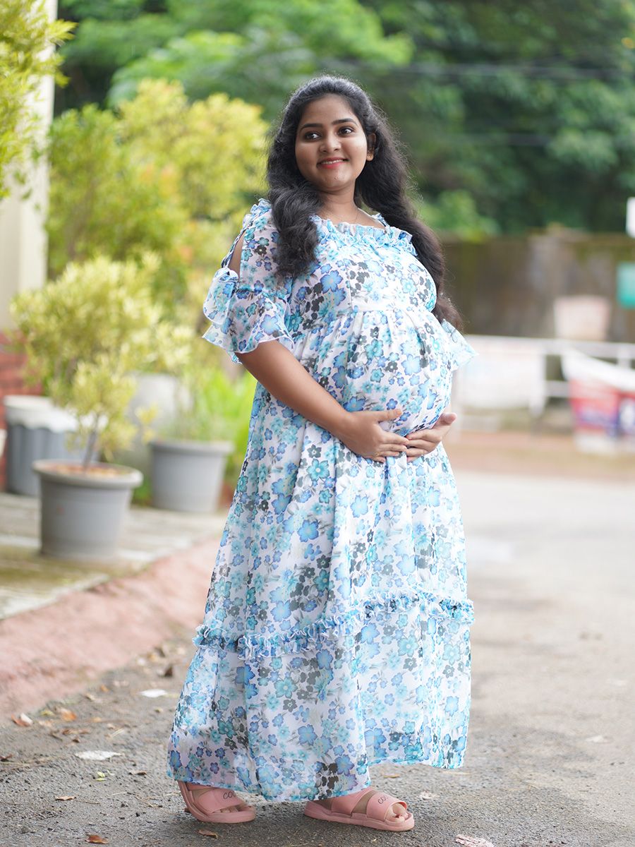 Maternity Photo Gown (Blue)