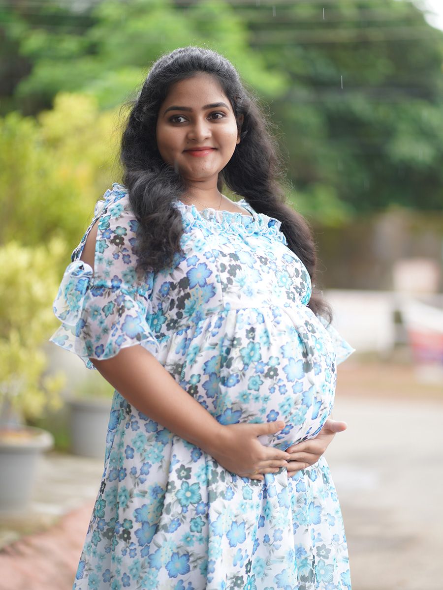 Maternity Photo Gown (Blue)