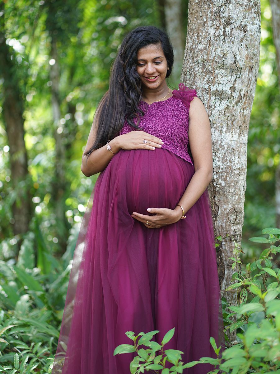 Buy Maternity Gown Dress for Photo Shoot, Pregnancy Dress for Baby Shower  Pink, Gender Reveal Dress, Lace Maternity Wedding Dress, Photo Gown Online  in India - Etsy