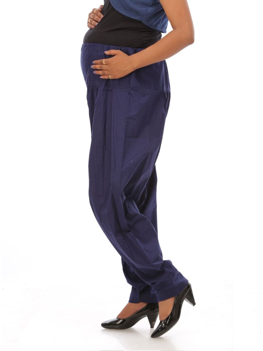 Maternity Black Elasticated Pocket Cargo Pants | PrettyLittleThing KSA