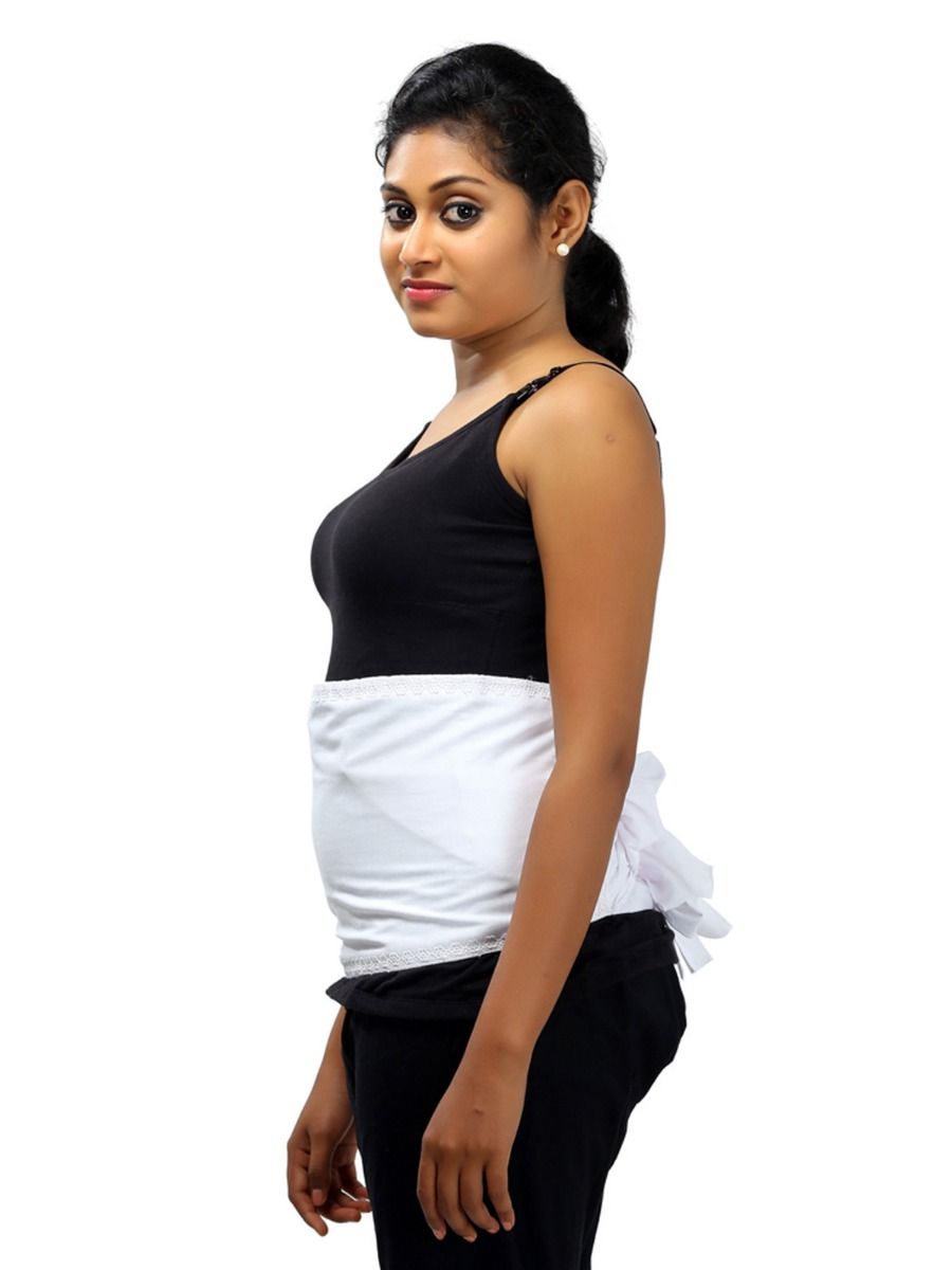 Cotton Belly Support Belt for Pregnancy and Postpartum - Lightweight, Soft,  and Cooling - 100% Cotton Fabric - Two-in-One Support and Tightening