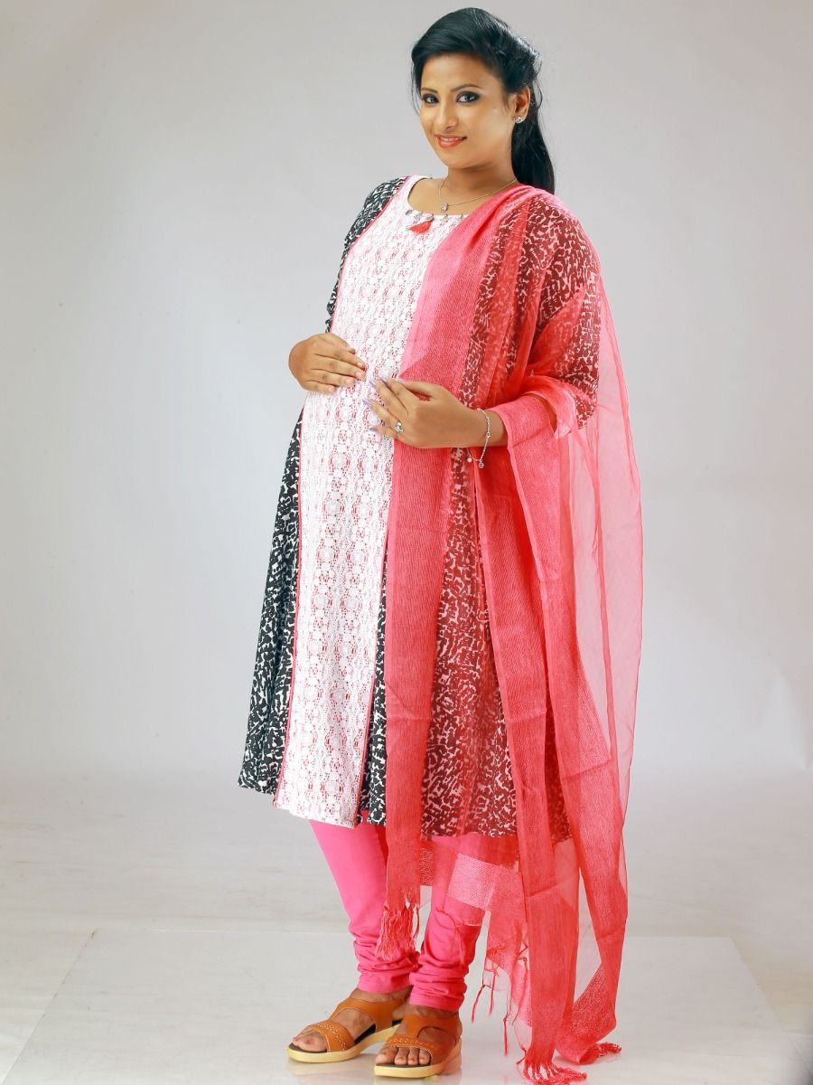 Nursing Salwar Suit Black & Pink (Richa)