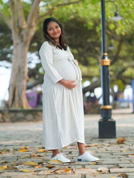 Maternity Short Dress Amora Off white