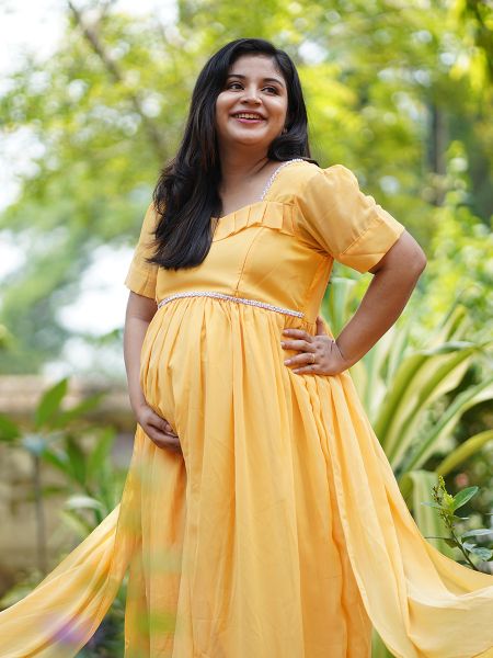 Baby shower yellow dress hotsell