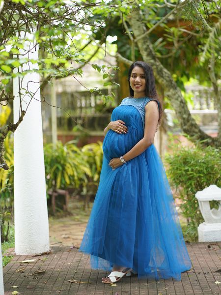 Pink Maternity Gown | Dresses for pregnant women, Pink maternity dress,  Maternity dresses for baby shower