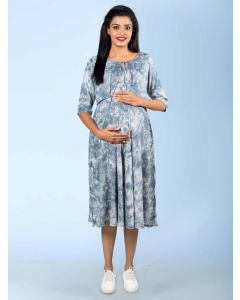 Maternity Midi Floral Dress (Pallavi)