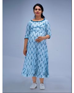 Nursing Nightie Short Ela Blue