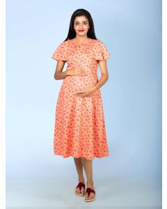 Maternity Nightie Short (Erin peach)