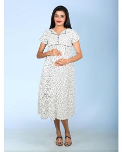 Maternity Nightie with lapel collar (Avani)