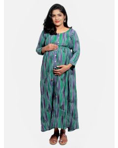 Maternity Maxi Dress-Isla Green 