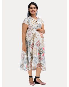 Maternity Midi Dress Triya Red