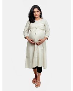 Maternity Kurta With Free mask (Sinta Black)