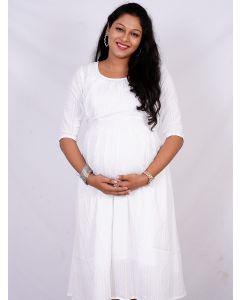 Maternity Short Dress/ Slip  (White)