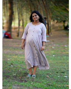 Maternity short Dress- Eve Brown Lines