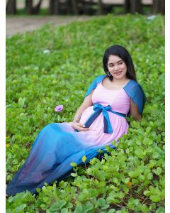 Maternity Photo Gown Shade Blue
