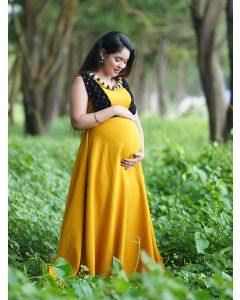 Maternity Photo Gown- Yellow