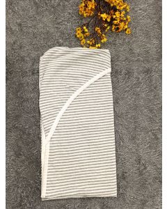 Baby Hood Towel- Ash Lines