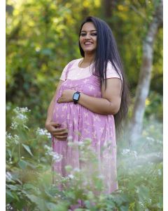 Maternity Short Dress- Dyla Pink
