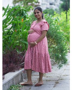 Maternity Short Night Gown- Dola L Brown