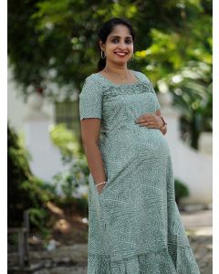 Maternity Short Night Gown- Ezra Green