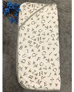 Baby Hood Towel- Letters Print