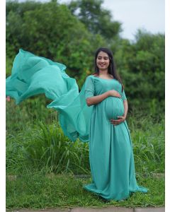 Maternity Fly Gown- Light green