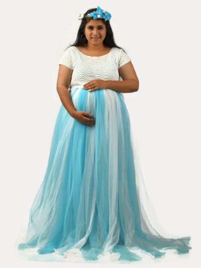 Long Sleeve Baby Shower Gown - Sexy Mama Maternity